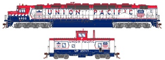 DDA40X EMD 6900 of the Union Pacific - digital sound fitted with ICC Caboose 25717