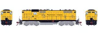 GP7 EMD 776 of the Weyerhaeuser (Yellow) 