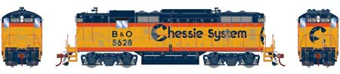GP7 EMD 5628 of the Chessie System (B&O) 