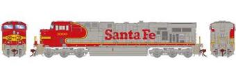 ES44AC GE 1027 of the Atchison Topeka and Santa Fe 