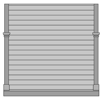 LNWR-style station - pack of four plain boarded end panels - plastic kit