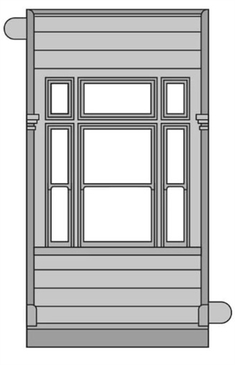 LNWR-style station - pack of four window panels - plastic kit