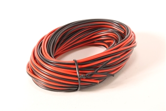 Red/Black Twinned Wire 10m