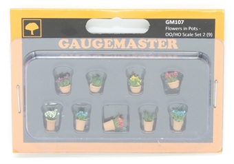 Flowers and plants in pots - Set 2 - Pack of 9