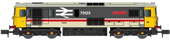 Class 73 73123 'Gatwick Express' in Intercity Executive with large numbers