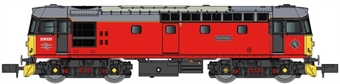 Class 33/0 33021 "Eastleigh" in Post Office red