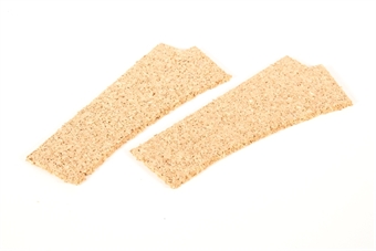Cork underlay sheets for right hand setrack points - pack of two