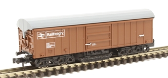 Bogie track cleaning wagon in BR Railfreight bauxite