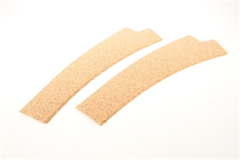 3mm Sectional Track RH Curve Turnout Cork Underlay - pack of two