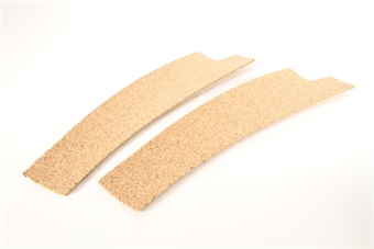 3mm Sectional Track LH Curve Turnout Cork Underlay - pack of two