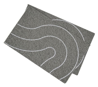 Tarmac road curves - self adhesive - 40mm wide - pack of 2