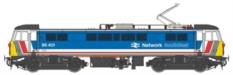 Class 86/4 86401 in Network Southeast livery