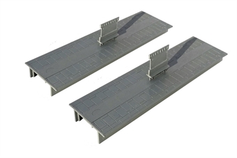 Station platform straights - pack of two - plastic kit - replaced by GM499