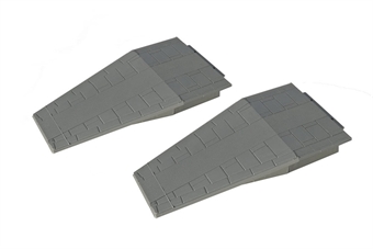 Station platform tapered ramps - pack of two - plastic kit - replaced by GM499