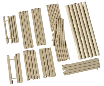 Assorted timber piles and loads - plastic kit
