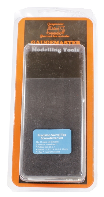 Model Railway screwdriver set including small tweezers