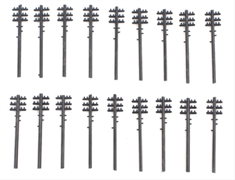 Telegraph poles - pack of 18