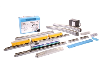 "Railway Renewals" starter train set - with Dapol Class 66 66711 "Sence", three IOA wagons and oval of Kato track with controller