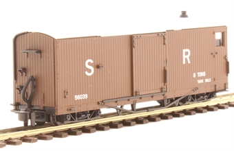8 ton L&B bogie goods brake van 56039 in Southern Railway brown