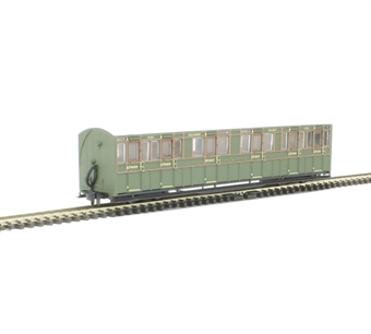 L&B Bogie composite 6365 in Southern Railway green