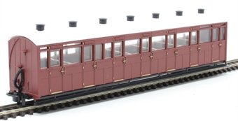 Lynton and Barnstaple third class coach in Indian Red - unnumbered