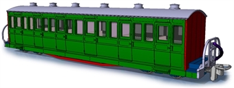 Ffestiniog Railway 'Bowsider' composite in FR 1950s green and cream - 17 - Price to be arranged