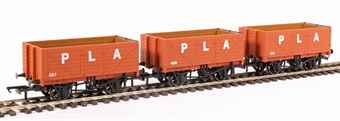 Pack of three 7-plank open wagons "Port of London Authority"