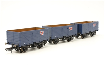 Pack of three 7-plank open wagons "Allied Steel and Wire"