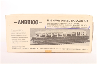 1936 GWR Diesel Rail car Kit (Motor not included)