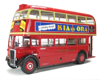 1949 Leyland RTL501 - JCX20 Route 91 bus in red