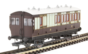 4 wheel brake 3rd 7342 in LNWR livery - with working lighting