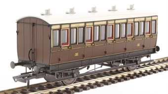 4 wheel 3rd 394 in GWR chocolate and cream - with working lighting