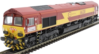 Class 66 66218 in Euro Cargo Rail livery with DB branding - Sound Fitted