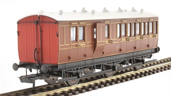6 wheel brake 3rd 185 in LBSCR umber - with working lighting