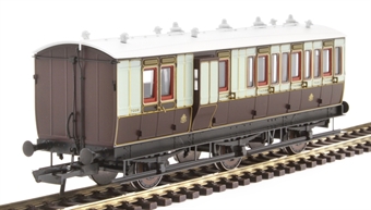 6 wheel brake 3rd 7005 in LNWR livery - with working lighting