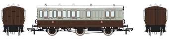 6 wheel brake 3rd in GCR French Grey and brown - with working lighting