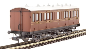 6 wheel composite lavatory (1st/3rd) 271 in LBSCR umber - with working lighting