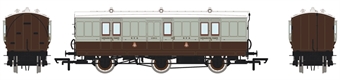 6 wheel full brake in GCR French Grey and brown - with working lighting