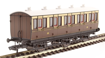 6 wheel 3rd 526 in GWR chocolate and cream - with working lighting