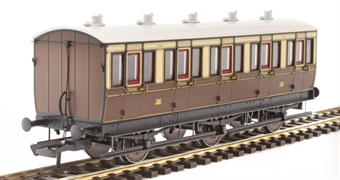 6 wheel 3rd 539 in GWR chocolate and cream - with working lighting