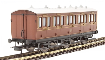 6 wheel 3rd 501 in LBSCR umber - with working lighting