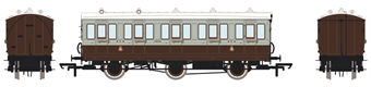 6 wheel 3rd in GCR French Grey and brown - with working lighting
