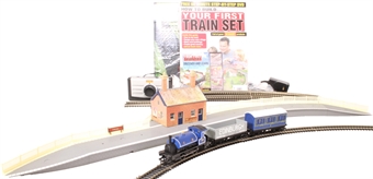 Starter train set bundle including Hornby train set, station, trakmat and beginners guide and DVD