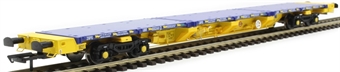 FEA-S intermodal wagon 640921 in GBRf/Metronet yellow with track panel carrier