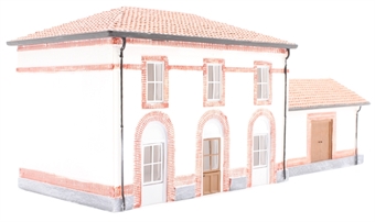 Small railway station with goods shed