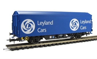 Modified ZBX "Leyland Cars" ferry wagon ADB787183. HO with British couplings