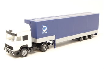 Iveco TurboStar with tarpaulin-covered trailer 'TiP Trailer Rental'