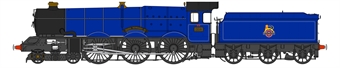 Class 6000 King 4-6-0 6023 "King Edward II" in BR lined blue with early crest on tender - as preserved (single chimney, modi