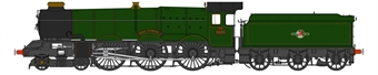 Class 6000 King 4-6-0 6024 "King Edward I" in BR lined green with late crest on tender - as preserved (double chimney, modif