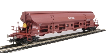 Class Tadgs hopper wagon of the German DB in Getride brown livery